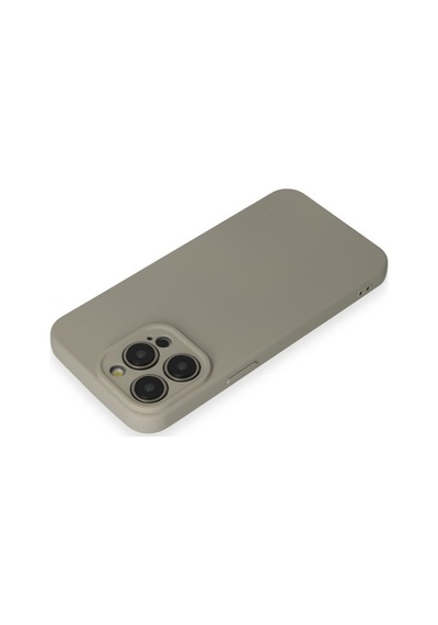 Apple iPhone Uyumlu 15 Pro Max Kılıf Nano İçi Kadife Silikon - Beyaz Titanyum Bz8683140663254