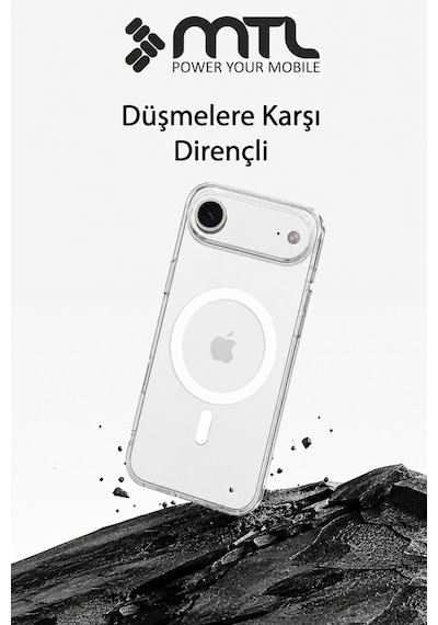 İphone 17 Air Uyumlu Animasyonlu Şeffaf Magsafe Şarj Destekli Sararmayan Sert  Kılıf