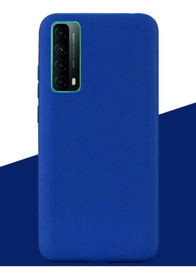 Huawei P Smart 2021 Kılıf Kamera Korumalı Silikon Rubber Arka Kapak Lacivert