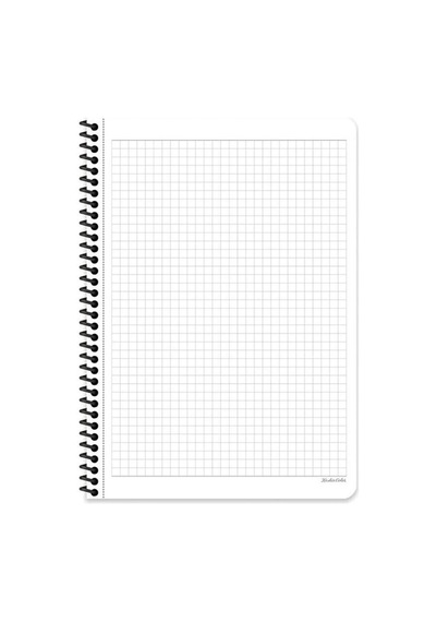 Kareli 16x22 Cm 80 Yaprak Plastik Kapak Telli Defter 60 Gram Beyaz Sayfa Terazzo Sarı