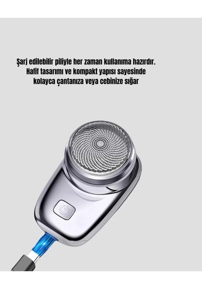 Mini Tıraş Makinesi Taşınabilir, Şarjlı, Hassas Kesim, Modern Ve Dayanıklı Tasarım Diğer