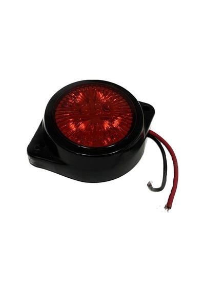 12v-24v İkaz Lambası Kauçuk 4 Ledli Yuvarlak Kırmızı
