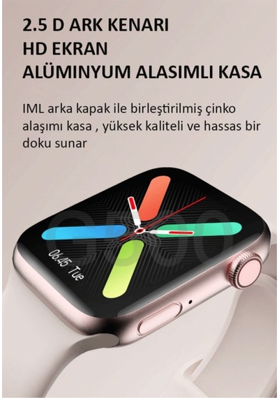 G500 Serisi Akıllı Saat - Ateş Ölçer Özellikli - Uzun Şarj Süresi - Üstün Teknoloji 40-42mm - Beyaz