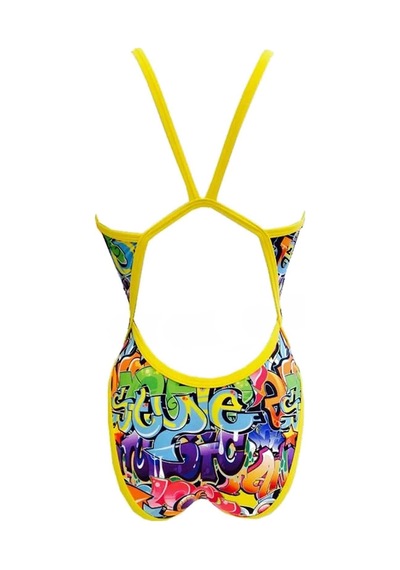 Turbo Graffiti Revolution Kız Çocuk Mayosu Çok Renkli