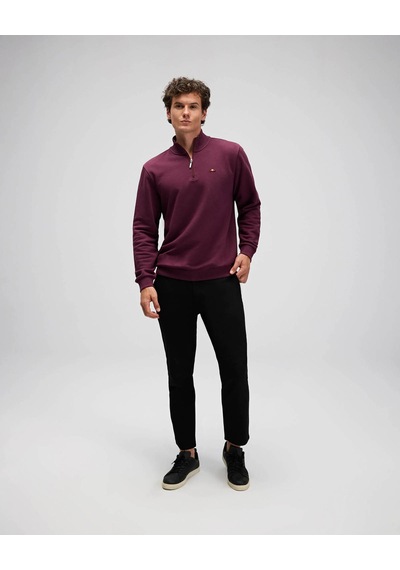 Ellesse Yarım Fermuarlı Bordo Erkek Sweatshirt Em580 Bordo