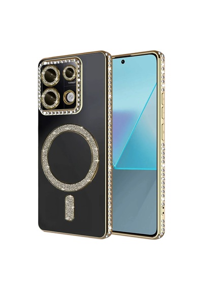 Xiaomi Redmi 13c Joke Simli Magneticsafe Kılıf - Gold 0.2M-Çok Renkli