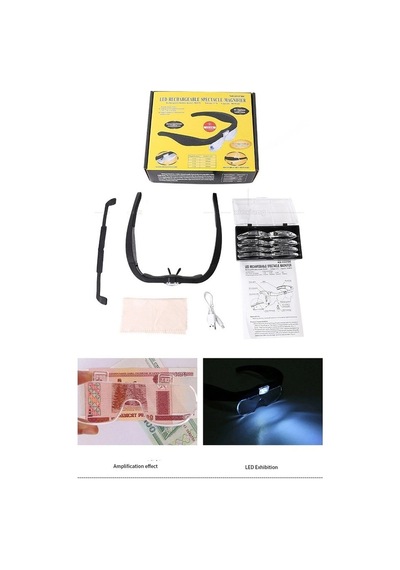 Nikula- Şarjlı Gözlük Büyüteç 4 Farklı Lens -11537dc Okuma Çalışma Yardımcı