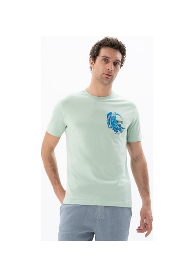 AR-MA Arma Erkek Regular Fit Bisiklet Yaka Tişört Y25344406101 Yeşil