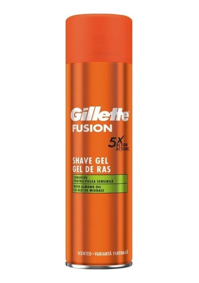 Gillette Fusion 5x Sensitive Badem Yağlı Tıraş Jeli 200 Ml 12'li Paket