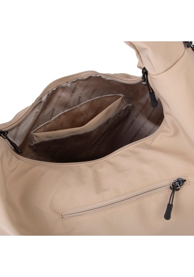 Nas Bag Kadın Büyük Boy Spor Şık Günlük Ultra Hafif Omuz Çantası En 40 Cm Boy 32 Cm Kum Kum - Bej