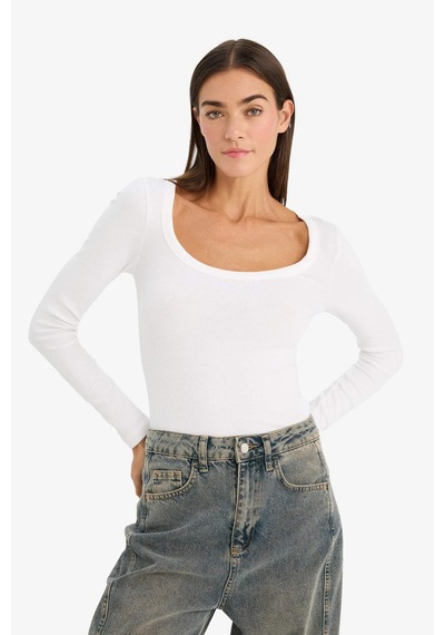 Defacto Slim Fit Fitilli Kaşkorse Tişört G8479AX26SP