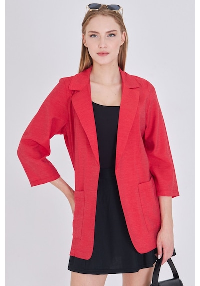 Armonika Kadın Kırmızı Cepli Oversize Ceket Arm-25y001064