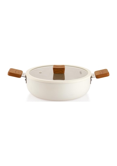 Schafer Ceramoni Seramik Karnıyarık Ve Tava Seti 30 Cm-krem Krem