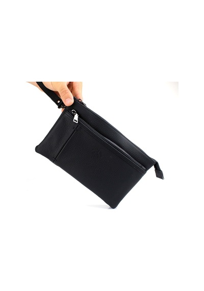 Alphaclub Bag Erkek Hakiki Deri Siyah Çok Bölmeli El Çantası Model 898