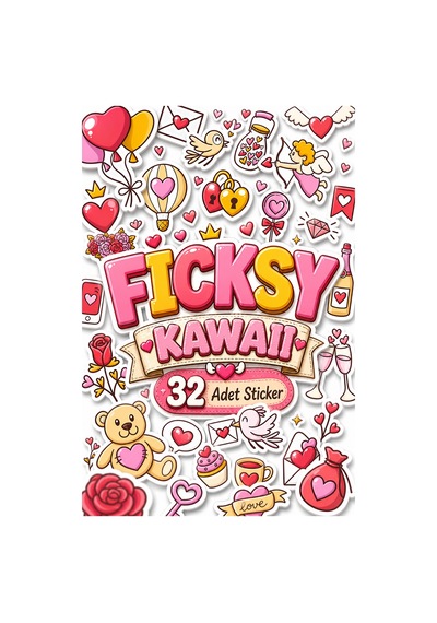 Doodle Stili Aşk, Sevgi, Kalp Ve Sevgililer Günü Temalı Sticker Seti - 32 Adet Etiket Çıkartma Diğer