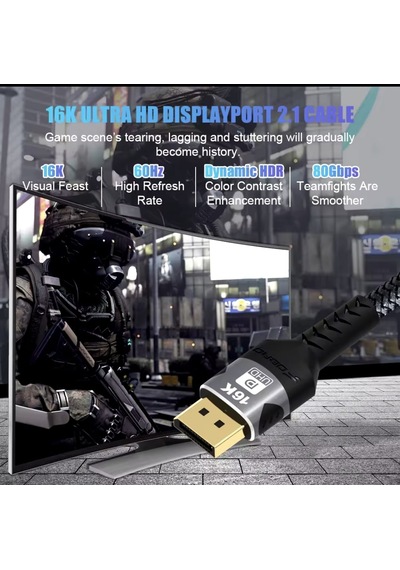 Fdbro 1-metre 16k Ultrahd 8k/120hz 4k/120hz/144hz/60hz 2k Ultra