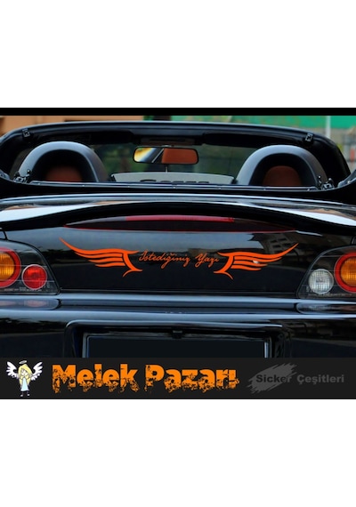 Melek Kanatları Istediğiniz Yazı Araba Sticker