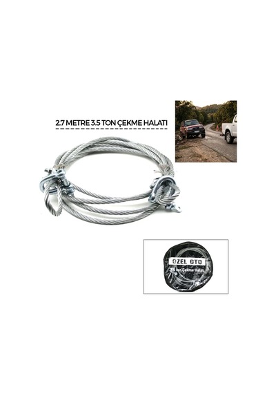 Oto Çekme Halatı Çelik 3. 5 Ton 2. 7 M