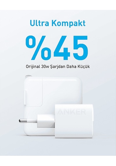 Anker A2331 323 33 W Usb-c + Usb-a Şarj Cihazı Beyaz