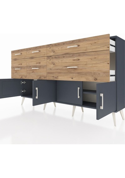 Arges Konsol Tek Raflı 6 Çekmeceli 4 Kapaklı 176x30x99 Antrasit-antrasit/çam Antrasıt/atlas Çam - Antrasıt Arges Konsol Tek Raflı 6 Çekmeceli 4 Kapaklı 176x30x99 Antrasit-antrasit/çam Antrasıt/atlas Çam - Antrasıt