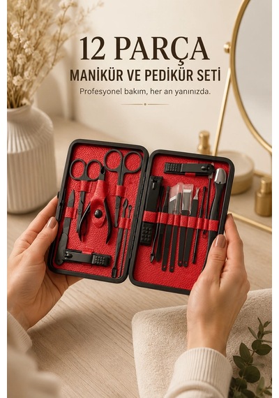 Paslanmaz Çelik Uçlu 17 Parça Profesyonel Manikür Ve Pedikür Seti 68115669
