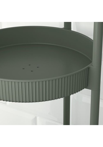 Ikea Juttersbo Servis Arabası, Gri-yeşil, 36x36 Cm