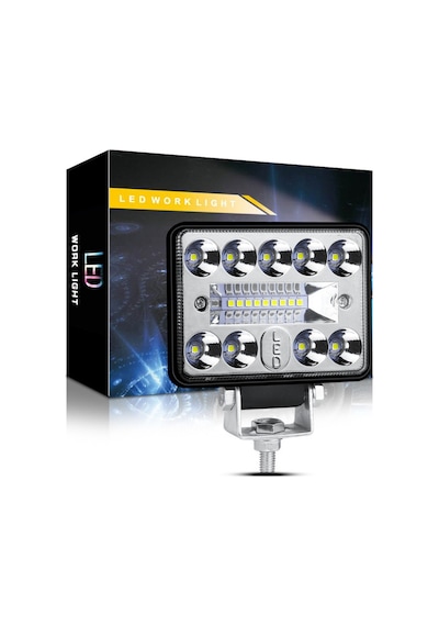 Off Road 3 İnç Led Çalışma Lambası 12-24v Traktör Tır Kamyon Atv Yüksek Performanslı Sis Farı Metal Kasa