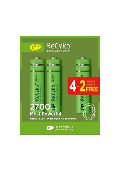 2600 Mah Şarjlı Kalem Pil, 4+2'li Paket