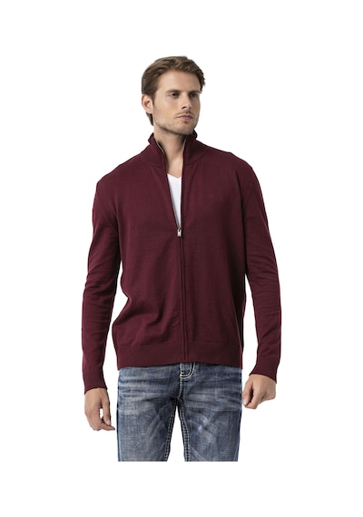Cipo & Baxx Cp282 Ultimate Zip Luxe Knit Men Sweater Bordo