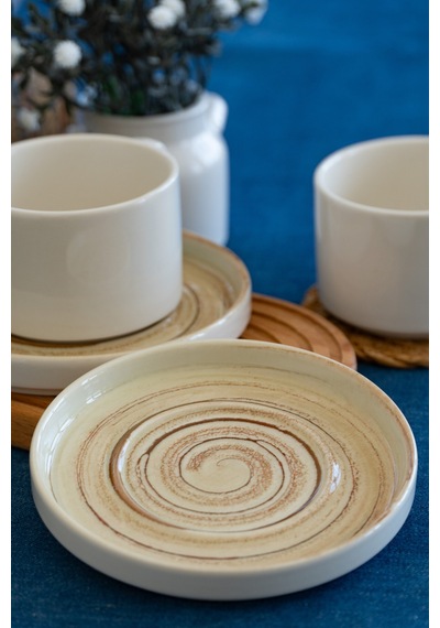 Heda Porselen Jupiter 4  Parça Çay Fincan Takımı