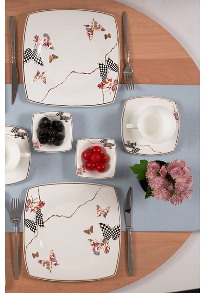Karaca  Fine Pearl Unique 26 Parça 6 Kişilik Kahvaltı Takımı