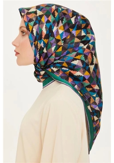 Armine Sura Saf İpek Eşarp 9214d 85 Çok Renkli