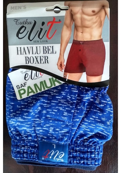 Tutku Elit Erkek Havlu Bel Desenli Boxer 1102 - 9 Adet 001