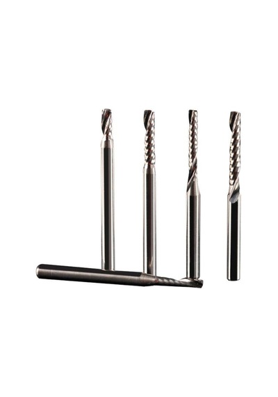Gravür Tek Kenarlı Freze Bıçağı Spiral Akrilik Kesme 3.175x12mm