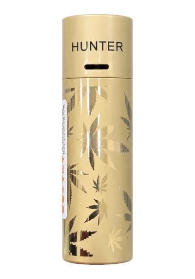 Hunter Tek Torch Pürmüz Gold Yaprak Desenli Metal Puro Çakmağı Ack059