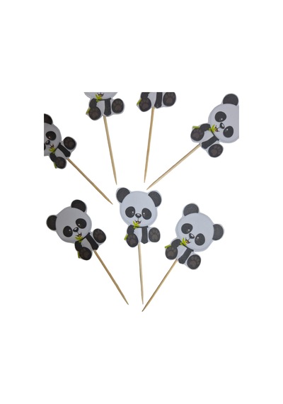 Panda Temalı Doğum Günü Kürdanı 15 Li