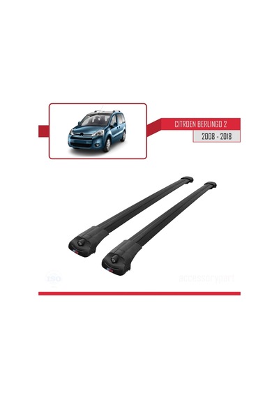 Citroen Berlingo 2008-2018 Arası İle Uyumlu Ace-1 Ara Atkı Tavan Barı Siyah