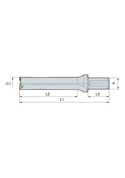 Mertsan Takma Uçlu Matkap 3-D U-Drill 024-3D 24mm Takım Çapı, Vcmx4 Kesici Uç 1 Adet