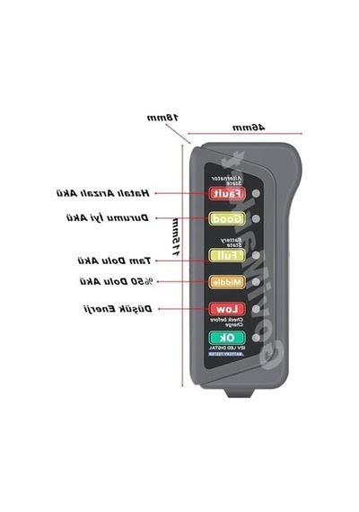 12 Volt Aküler İçin Uygun Akü Test Cihazı - Tüm Araçlar İçin