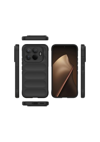 Xiaomi 15t Pro Kılıf Kamera Korumalı Esnek Silikon Parmak Şeritli Pazarplus Koyu Yeşil