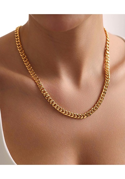 Bayar Gold 14 Ayar Altın Gurmet Zincir Kolye 6mm