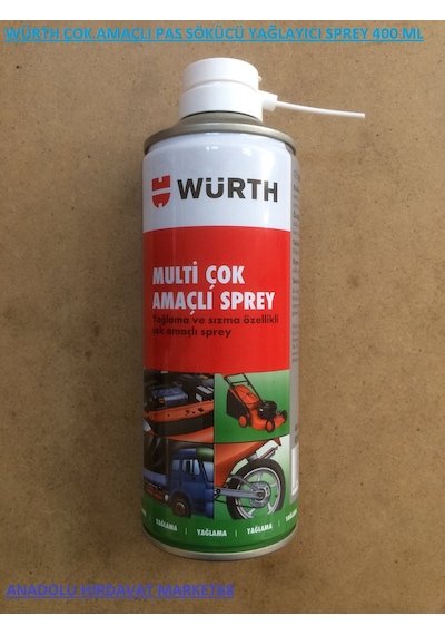 Würth Multi Çok Amaçlı Pas Sökücü Yağlayıcı Sprey Yağ 400 ML