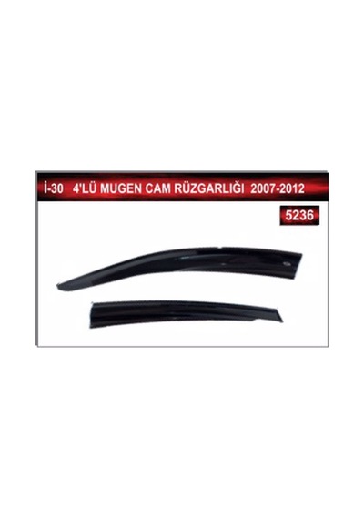 Hyundai i30 2007-2012 Model 4'Lü Mugen Cam Rüzgarlığı