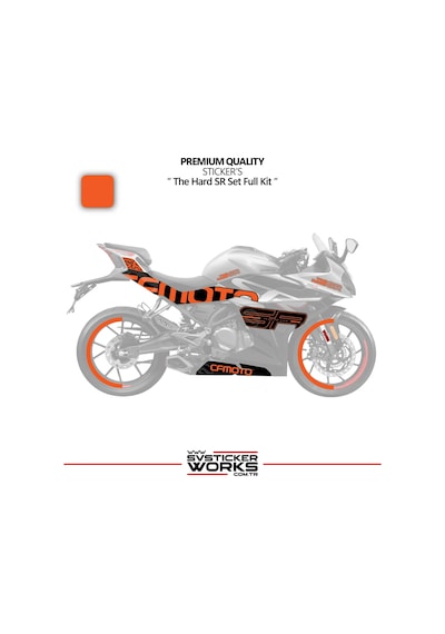 Cfmoto 250sr The Hard Sr Sticker Set Etiket Modeli Yüksek Kalite Set Jant Kaplama Hediyeli 67791178