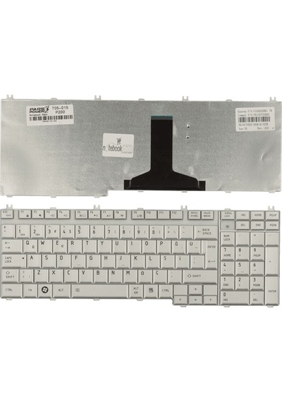 Toshiba Uyumlu Satellite L500-1EG, L500-1EH Notebook Klavye (Gümüş TR) (Pars Power) Gümüş 620534