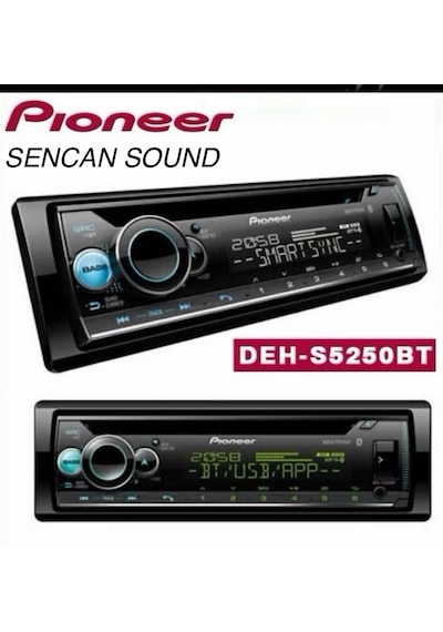 Pioneer Deh-s5250bt Bluetooth Usb Cd Radio Dynamicbass Flac Oto Teyp Front/rear/subwoofer