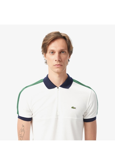 Lacoste Erkek Regular Fit Renk Bloklu Polo Beyaz