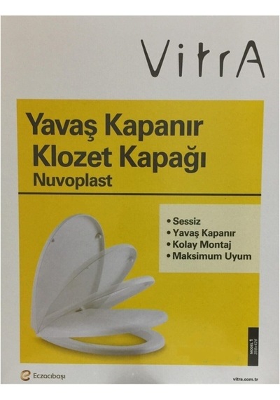 VitrA 1 109 003 909 Yavaş Kapanır Ses Yok Klozet Kapağı