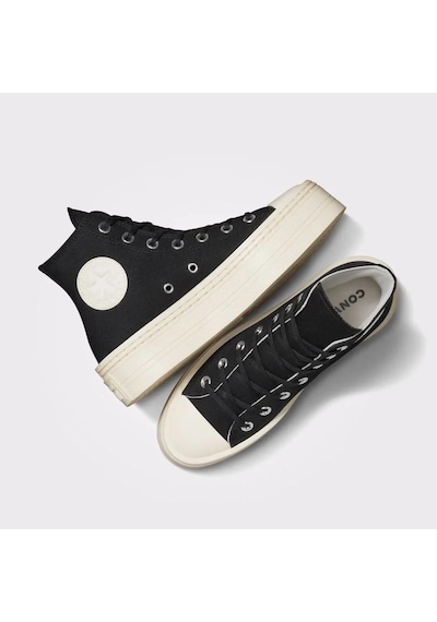 Converse Chuck Taylor All Star Modern Lift Platform Canvas Kadın Sneaker-siyah Siyah