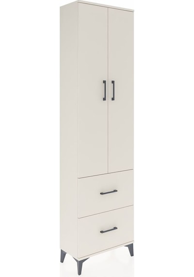 Arges Dolap 2 Raflı 2 Çekmeceli Tek Askılı 60x30x221 Aytaşı-a... Aytaşı